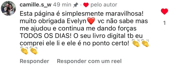 Captura original del testimonio, en portugués