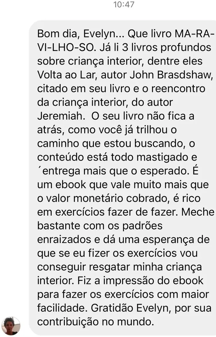 Captura original del testimonio, en portugués