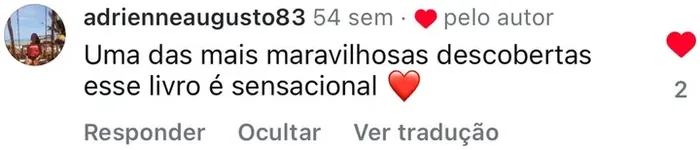 Captura original del testimonio, en portugués